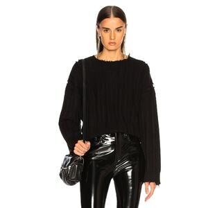 RtA black emmet distressed sweater